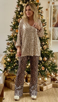 Cargar la imagen en la vista de la galería, Pantalon paillettes léopard LINSAY
