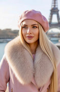 Cargar la imagen en la vista de la galería, Perfecto effet cuir Rose Col Fausse Fourrure – Blouson LAURIE