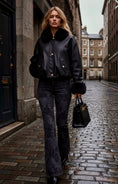 Cargar la imagen en la vista de la galería, Blouson Effet Cuir & Fausse Fourrure VALENTINA