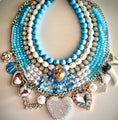 Charger l'image dans la visionneuse de la galerie, Collier Multi rang bleu ciel MIAMI