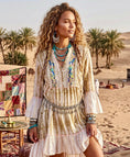 Cargar la imagen en la vista de la galería, Robe Gypsy Bohème AURORE ✨ Coton Tie & Dye Broderies Artisanales