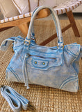 Load image into Gallery viewer, Sac jean délavé NEW YORK