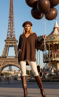 Cargar la imagen en la vista de la galería, Pull fluide léger effet cachemire oversize ASHLEY