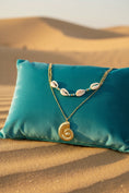 Charger l'image dans la visionneuse de la galerie, Collier Double Rang Coquillages & Turquoise OCEANA | Style Bohème plage