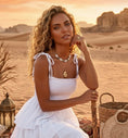 Cargar la imagen en la vista de la galería, Collier Double Rang Coquillages & Turquoise OCEANA | Style Bohème plage
