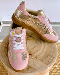 Charger l'image dans la visionneuse de la galerie, Baskets rose/or strass VALENTINA