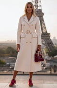 Cargar la imagen en la vista de la galería, MATHILDE — Robe longue Manteau Crème chic