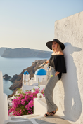 Load image into Gallery viewer, Pantalon Joana — Rayures Noir & Blanc | Style Resort Boho