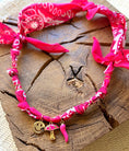 Load image into Gallery viewer, KARA pink bandana necklace