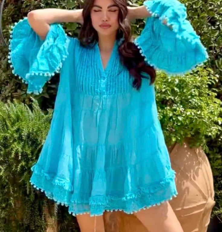 Robe tunique turquoise PHUKET