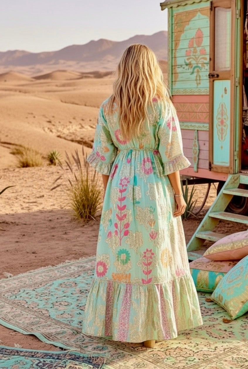 Robe Longue Bohème NATASJA – Maxi Robe Gipsy ✨🌙