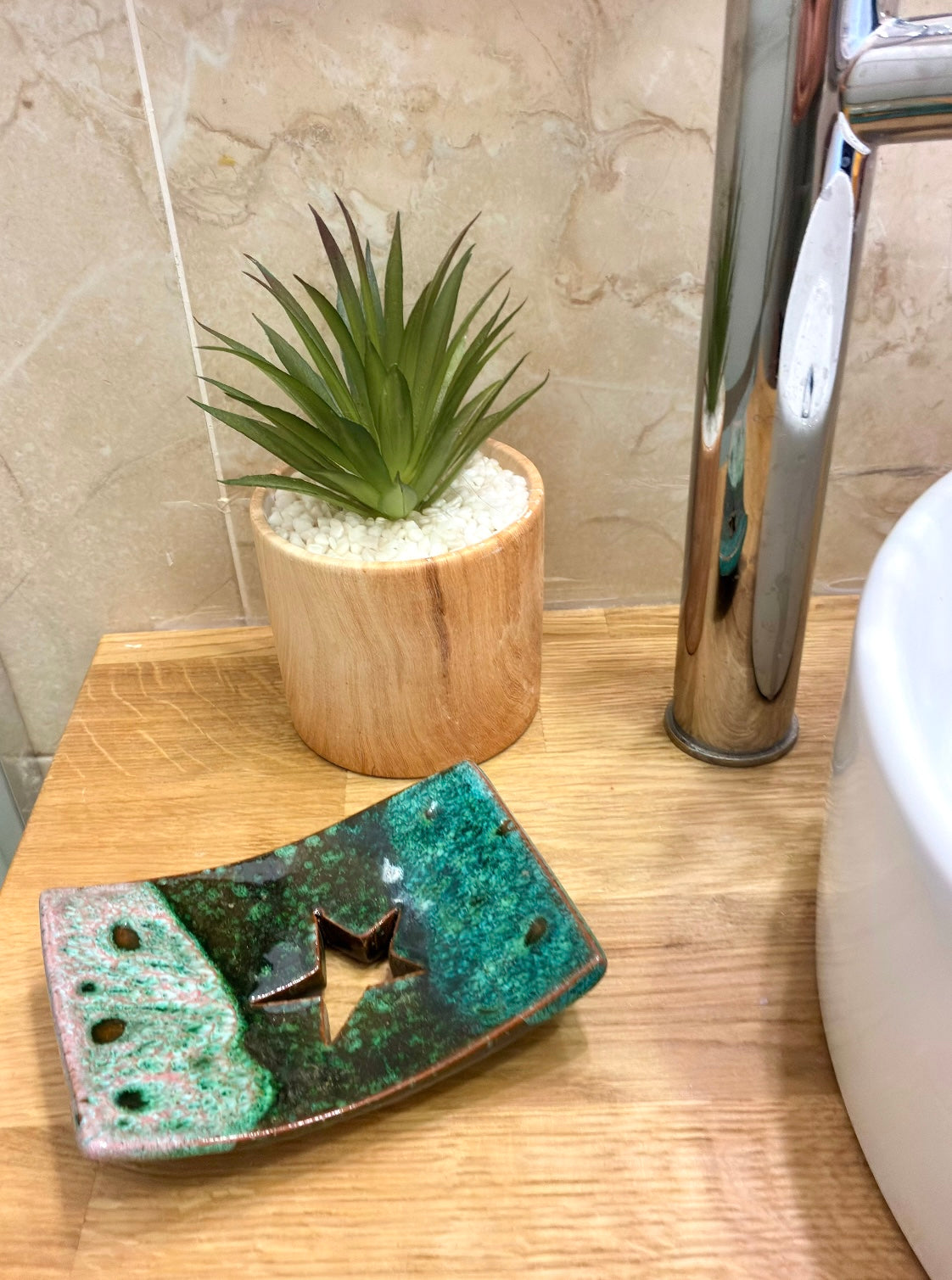 Porte savon faïence marocaine LUNA