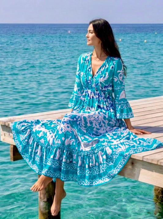 👗 Robe Bohème Longue VENIZA – Antica Sartoria Positano ☀️