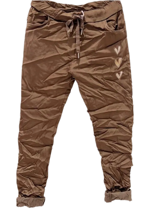 Pantalon toile brillante ANGELINA