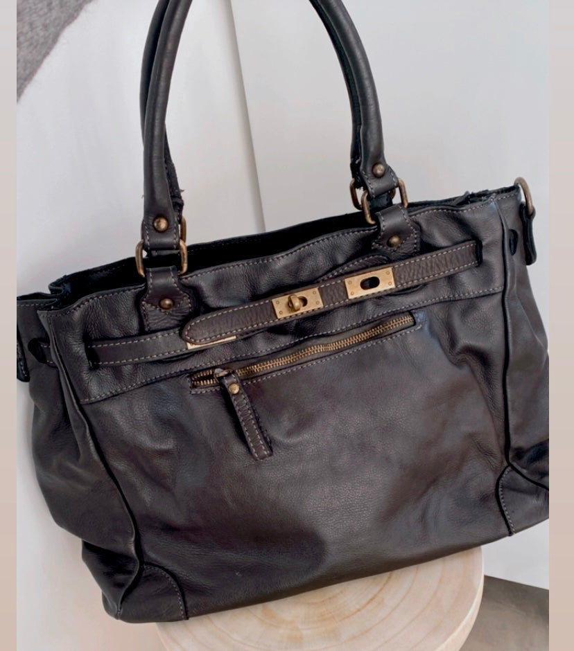 JANE black leather bag