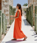 Load image into Gallery viewer, Robe Longue de Plage LADY – Coton Extensible | Col Rond | Élégance Intemporelle Resort
