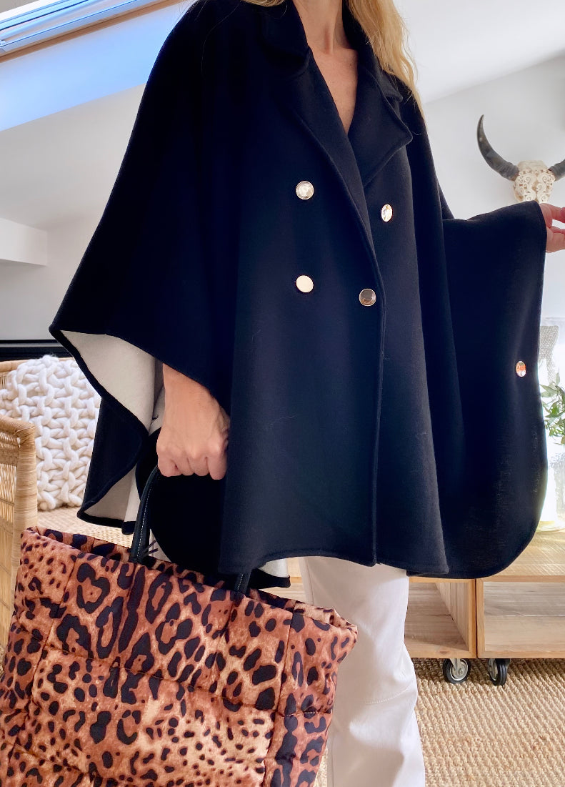 Bolso SOPHIE con plumífero de leopardo