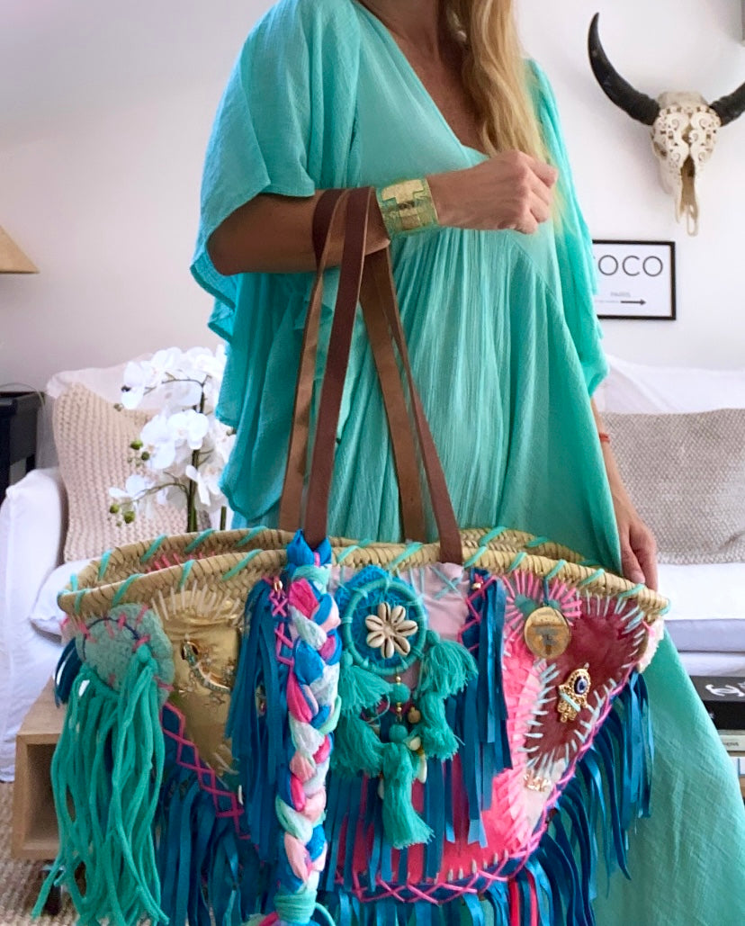 Robe longue turquoise DIVINE