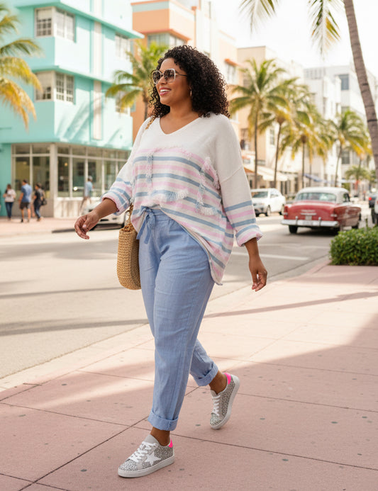 Pantalon toile unie LÉA