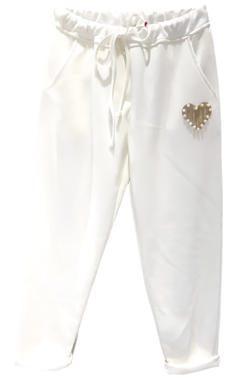 Pantalon Jogg coeur PERLE