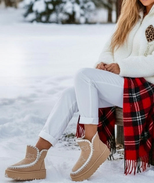 Boots fourrées beiges MERIBEL