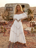 Charger l'image dans la visionneuse de la galerie, MILA ✨ Robe Longue Blanche Bohème | Esprit Gipsy 🌙
