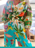 Load image into Gallery viewer, Ensemble pantalon/ blouse  TROPICANA
