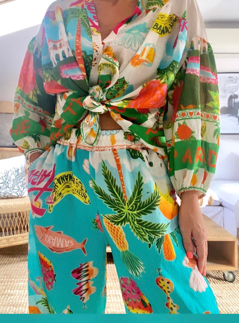 Ensemble pantalon/ blouse  TROPICANA