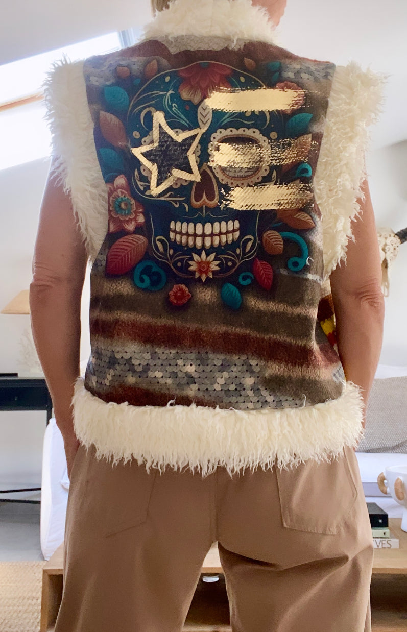 Gilet sans manches LEO SKULL