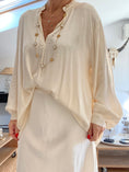 Load image into Gallery viewer, LENA ecru silk blouse
