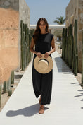 Load image into Gallery viewer, Robe Longue de Plage LADY – Coton Extensible | Col Rond | Élégance Intemporelle Resort
