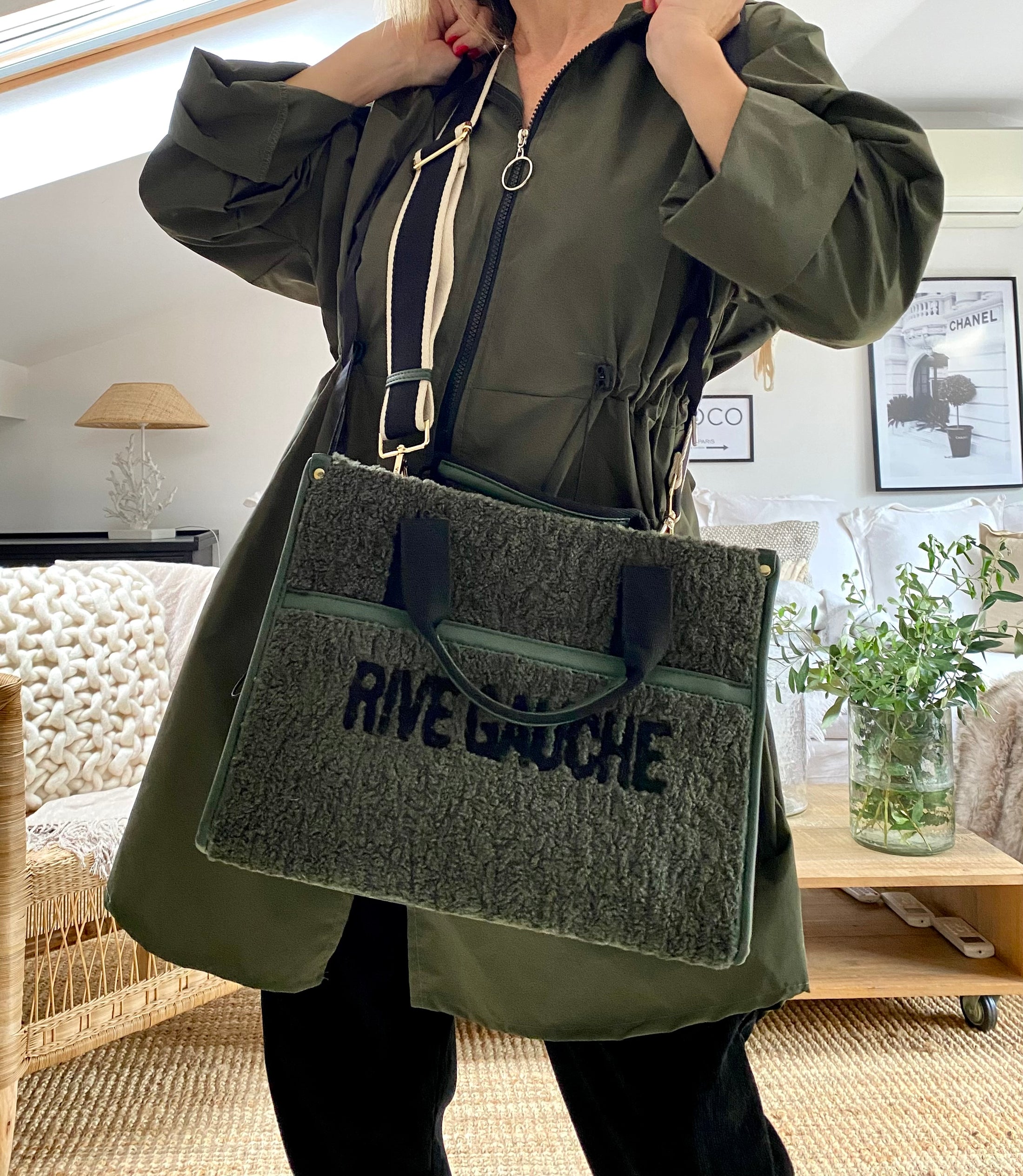 Bolso moumoute ROME caqui By RIVE GAUCHE