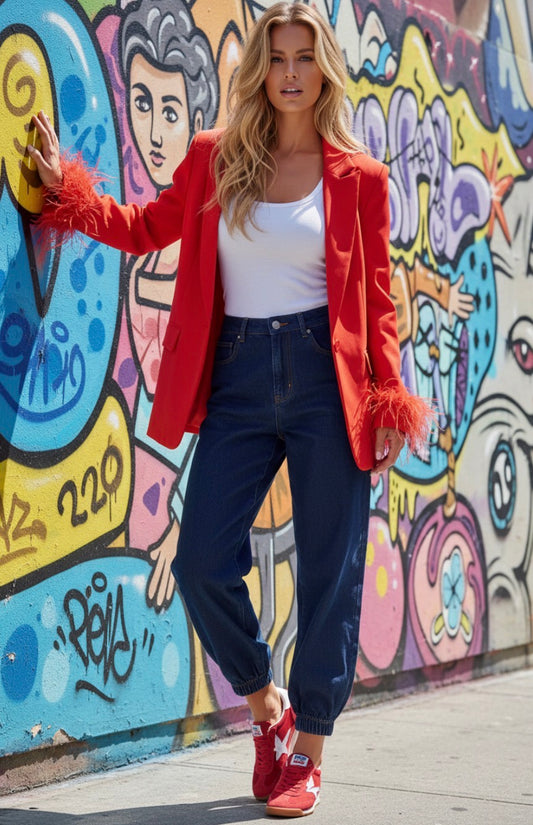Jean BROOKLYN – Denim Marine Balloon Coupe Bouffante Fashion Week