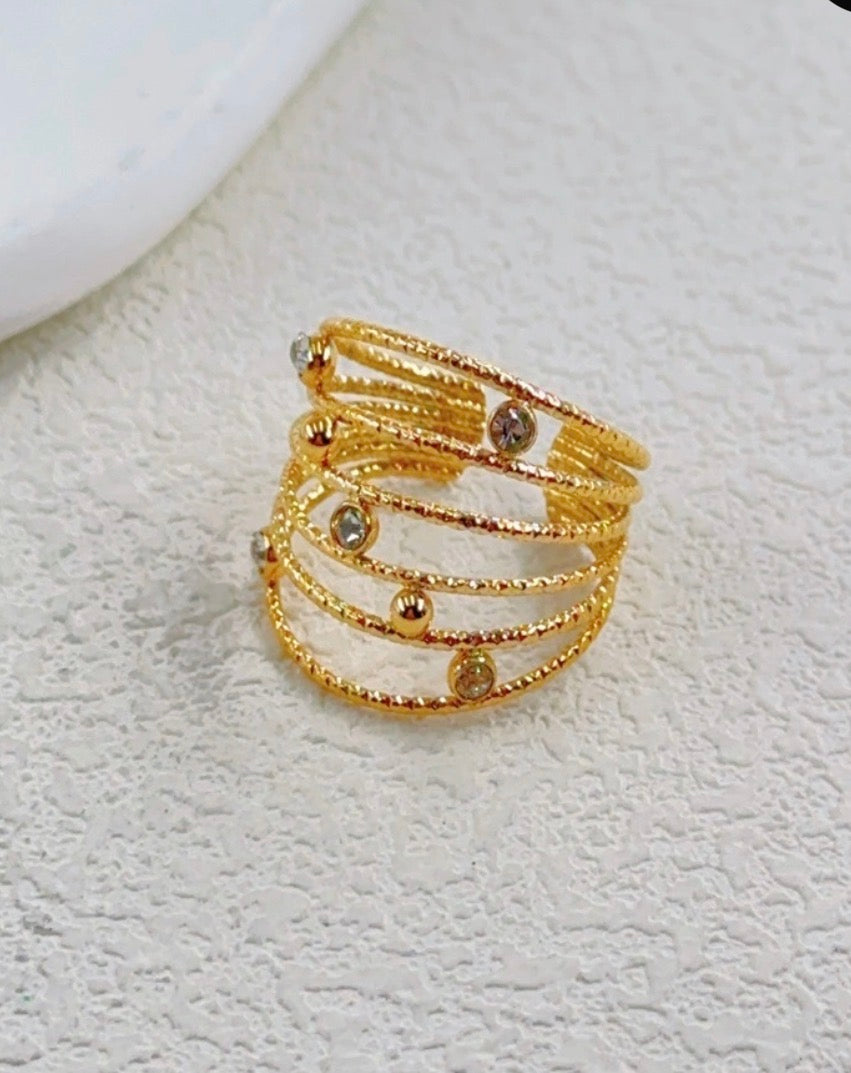 Bague OXFORD|Réglable - Multirang & diams