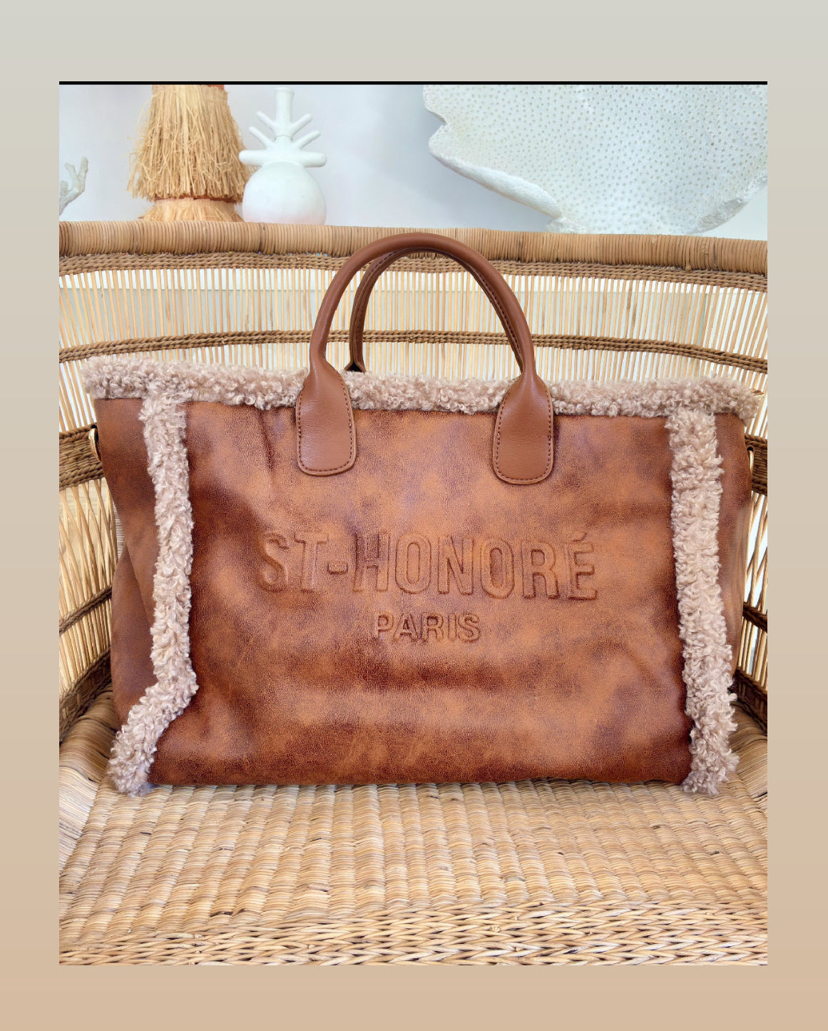 Sac cabas St Honoré fourrure