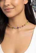 Cargar la imagen en la vista de la galería, Collier Ras-de-Cou Fleurs Strass Multicolore JAZZ
