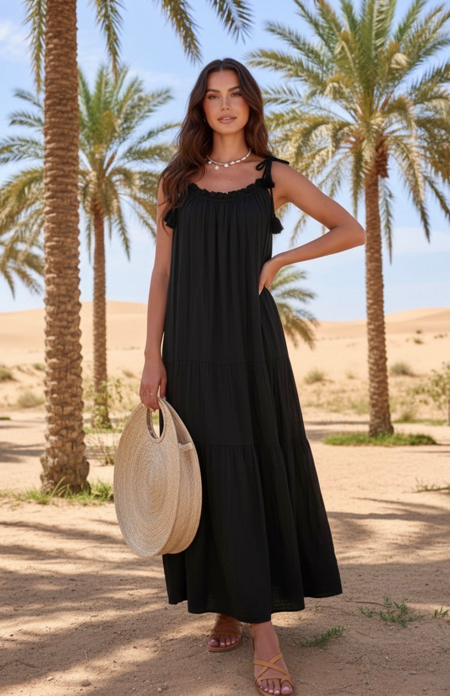 Robe LAURA – Gaze de Coton| Robe Bohème Chic Taille Unique