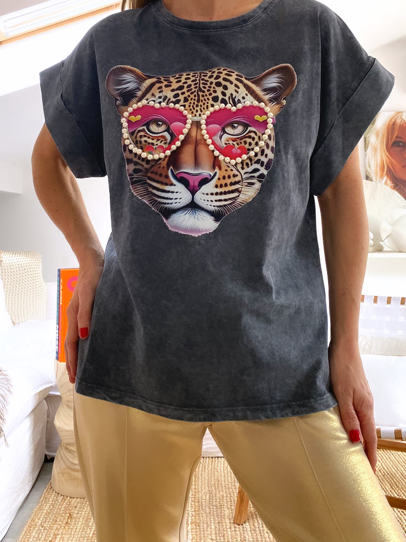 Tee-shirt tigre perles KIARA