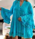 Charger l'image dans la visionneuse de la galerie, Robe tunique turquoise PHUKET
