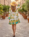Load image into Gallery viewer, Robe Bohème Citrons LAORA — 100% Coton | Antica Sartoria Positano
