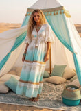 Load image into Gallery viewer, Robe Longue CARMEN | Bohème COACHELLA Tie & Dye - Perles & Sequins✨🌙
