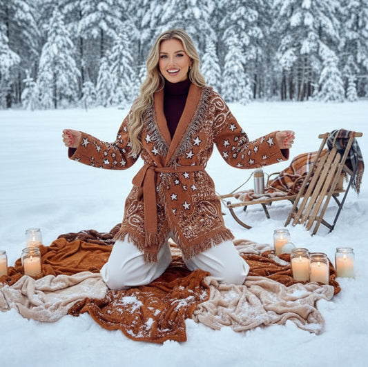 Veste gilet bandana camel LORETTA