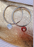 Load image into Gallery viewer, STAR or AMOUR silver bangle 3 models
