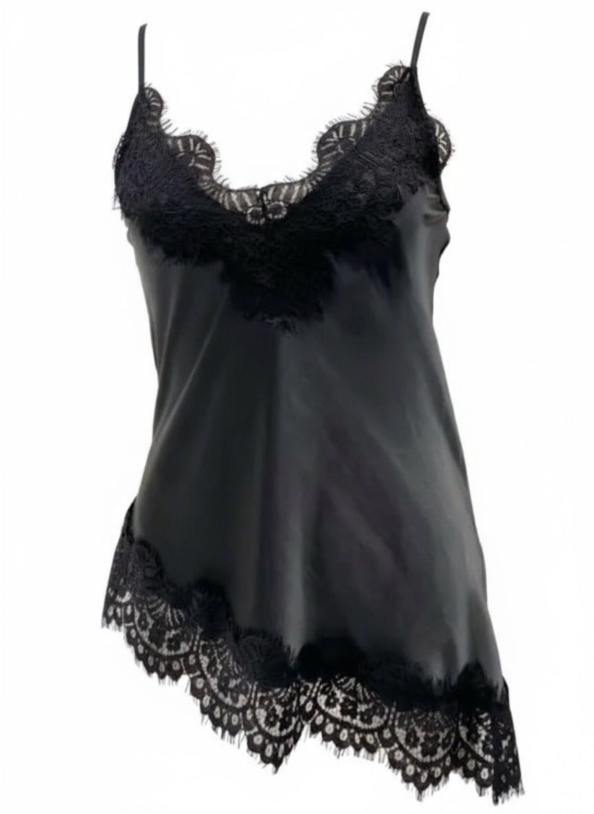 Top satiné et dentelle AVA
