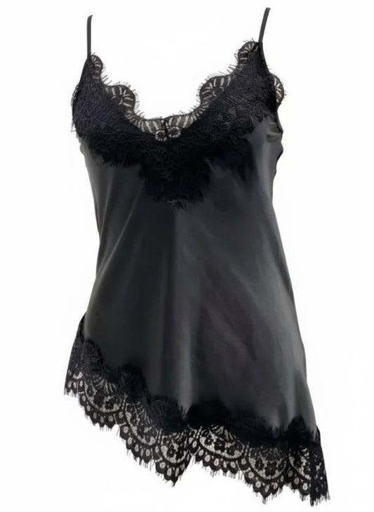 Top satiné et dentelle AVA