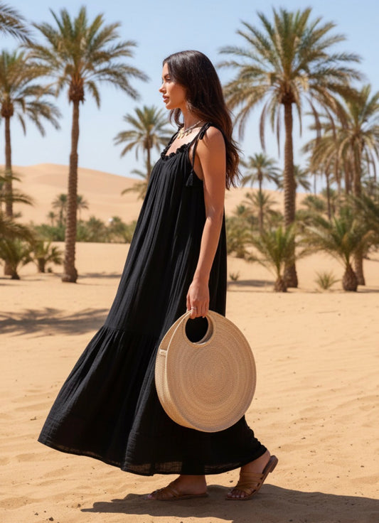 Robe LAURA – Gaze de Coton| Robe Bohème Chic Taille Unique