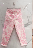 Cargar la imagen en la vista de la galería, Pantalon toile fleurie rose  LORIANE
