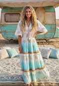 Load image into Gallery viewer, Robe Longue CARMEN | Bohème COACHELLA Tie & Dye - Perles & Sequins✨🌙

