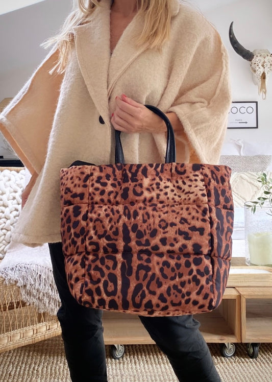 SOPHIE leopard down jacket bag