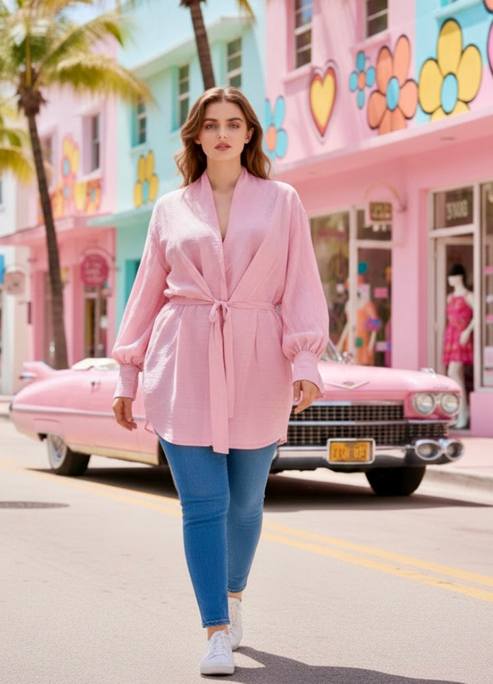 Blouse tunique rose BALI